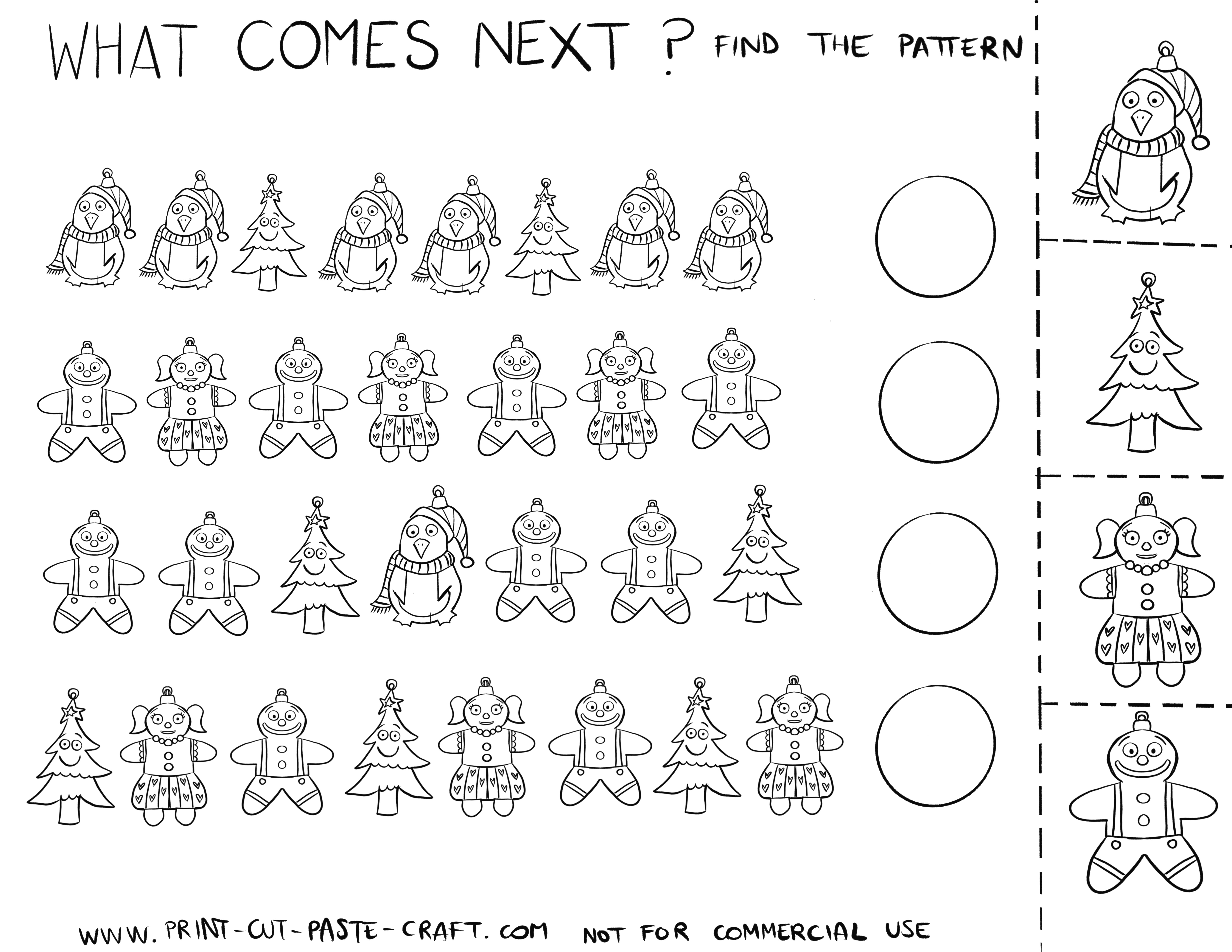 Christmas ornaments pattern activity