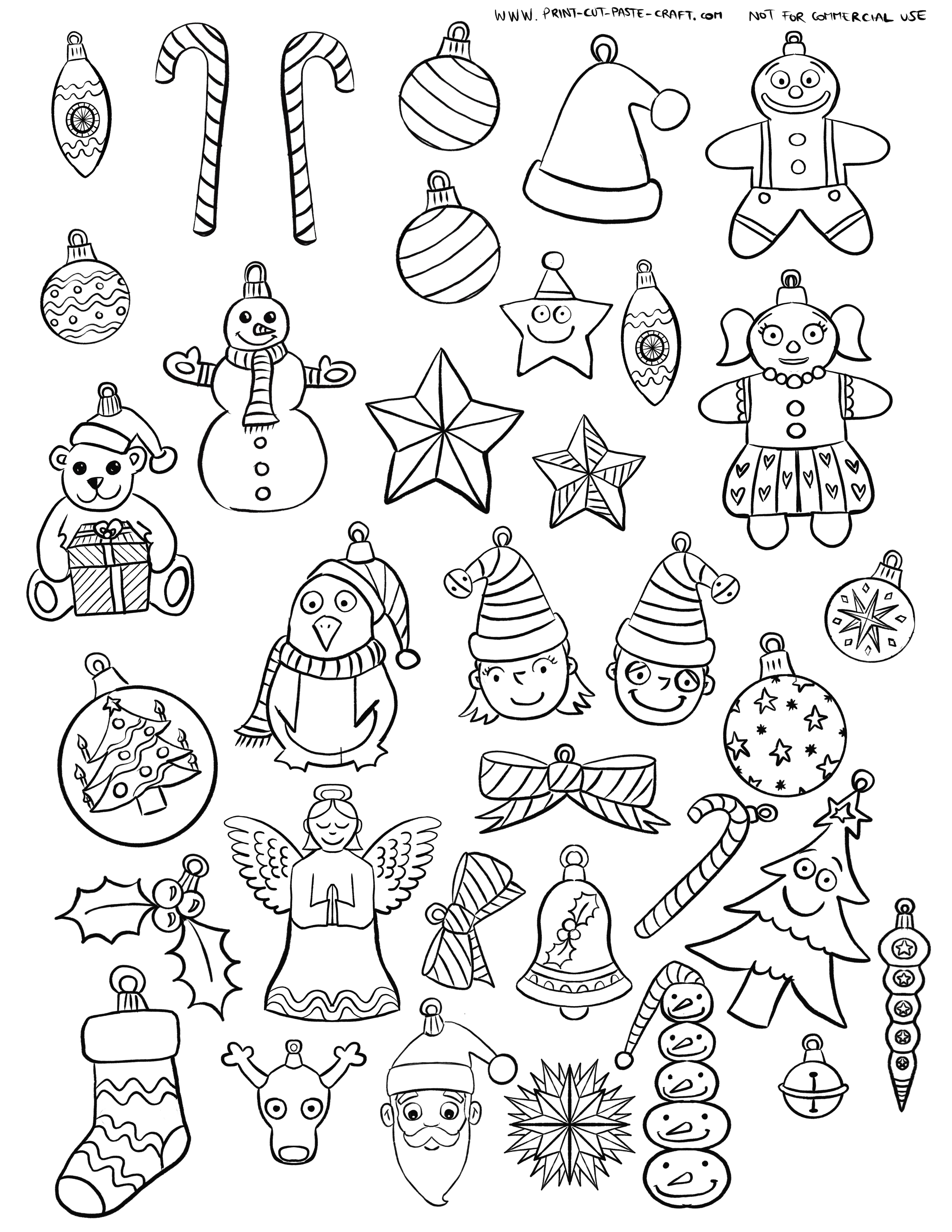 Cut Paste Christmas Worksheet Printable For Preschool Preschool Crafts ...