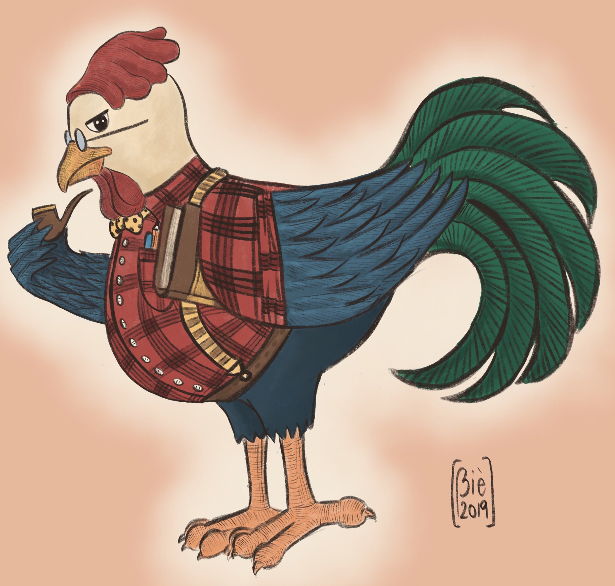 Hipster Rooster by Gabriella Vagnoli