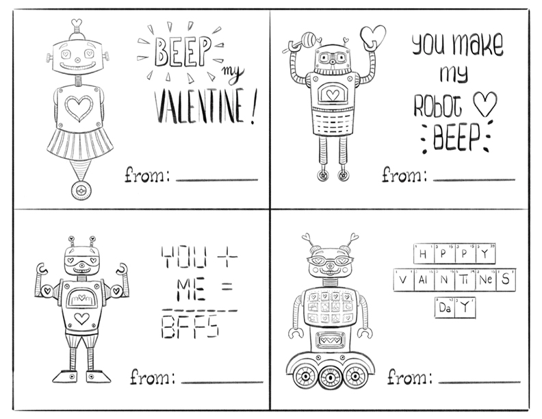 95+ Valentine Coloring Pages Robot | KIDS COLORING