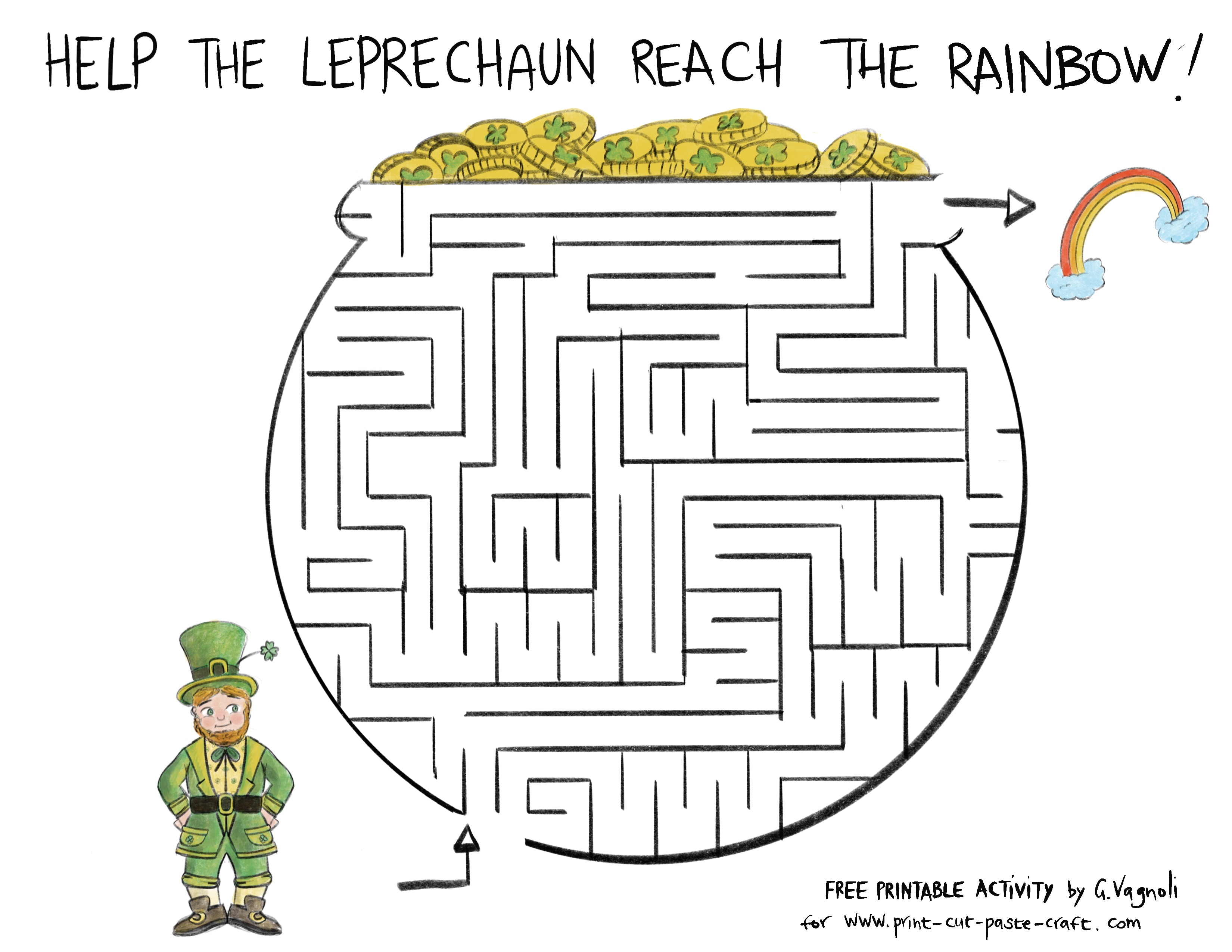 kids st patricks day maze