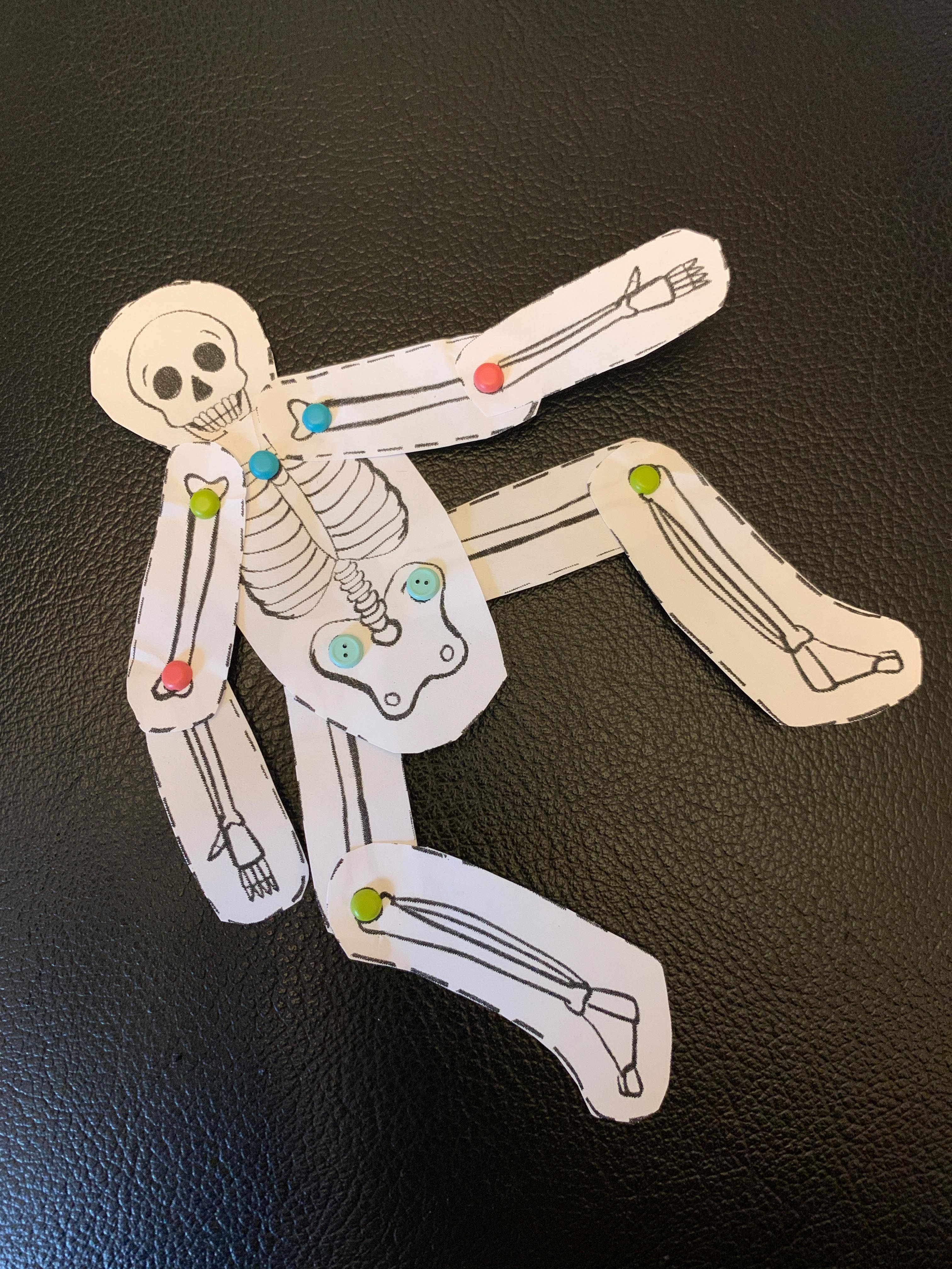 Free Printable Halloween Craft Dancing Skeleton and Frankenstein