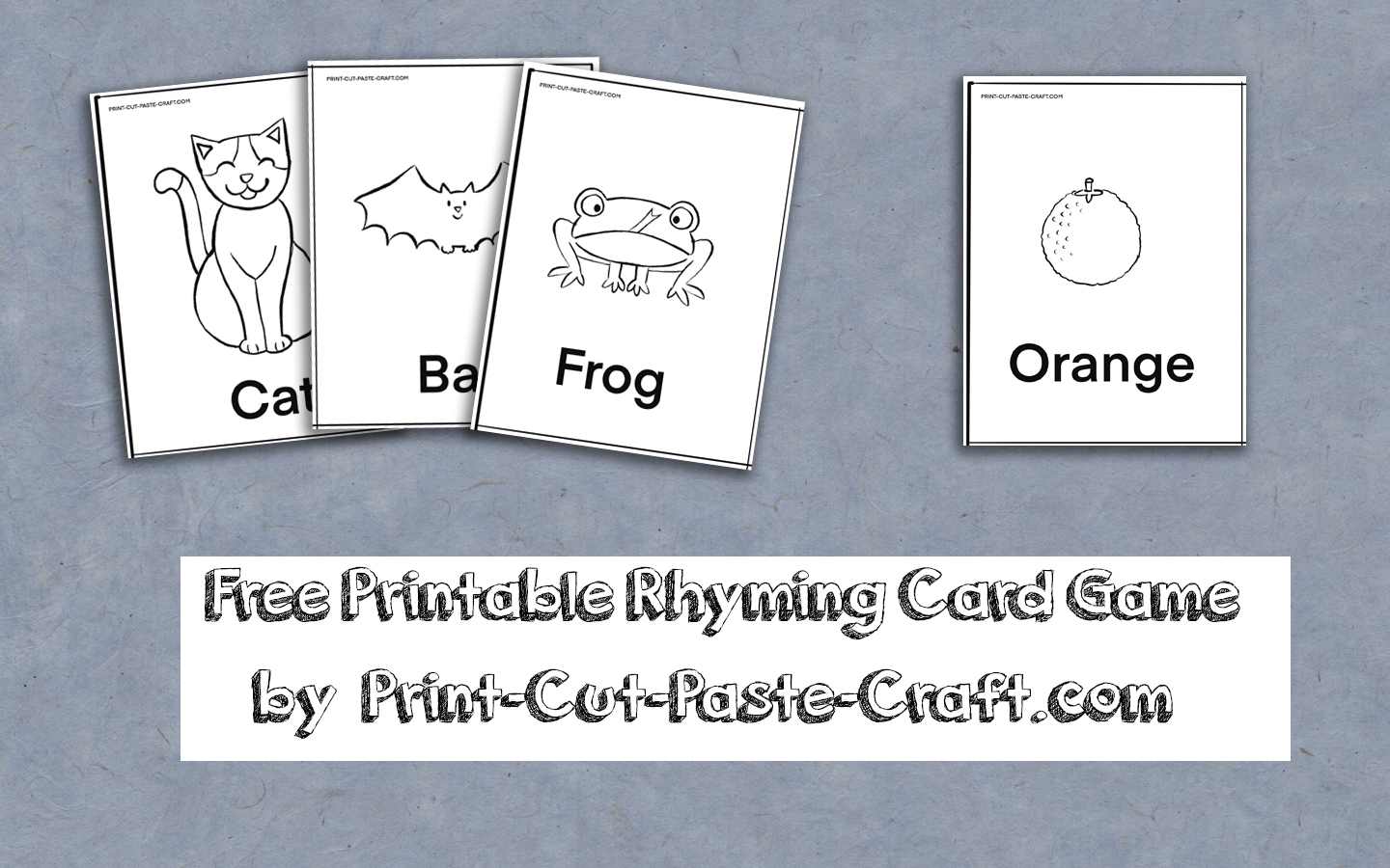 Rhyming card game preview by print-cut-paste-craft.com